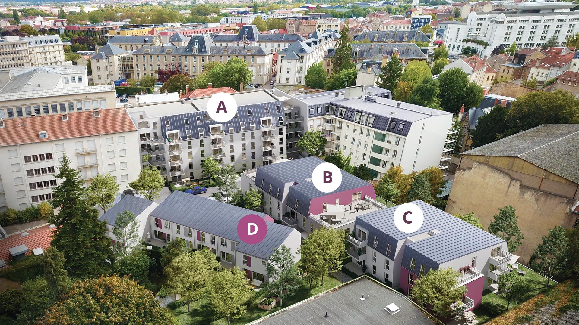 Demathieu Bard Immobilier - L'Écrin des Jardiniers - Appartements neufs et maisons individuelles neuves à Nancy - Vue d'ensemble