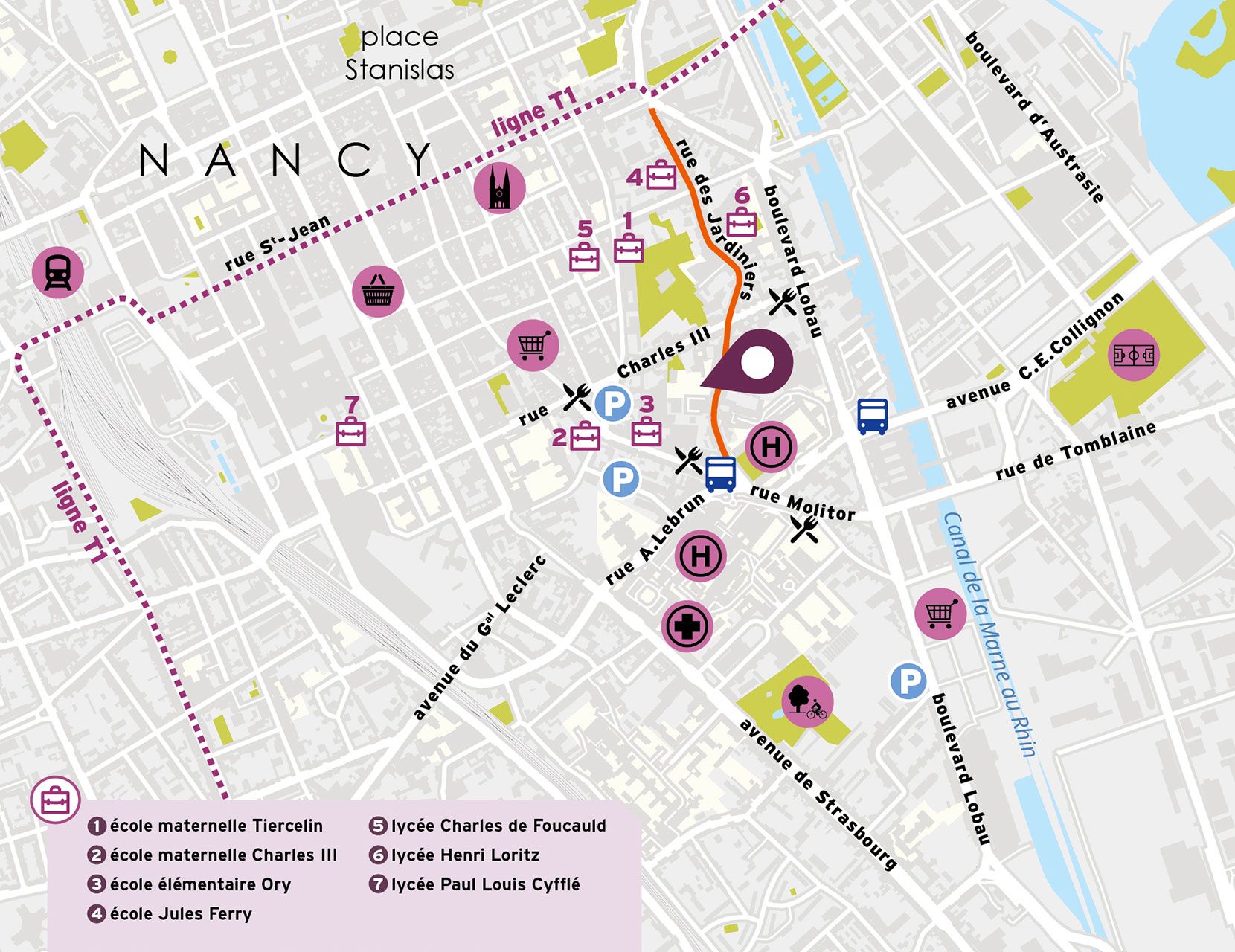 Demathieu Bard Immobilier - L'Écrin des Jardiniers - Appartements neufs et maisons individuelles neuves à Nancy - Plan de situation